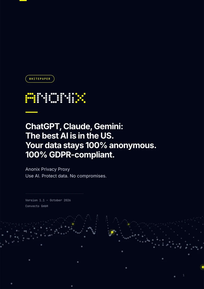 Cover of the Anonix whitepaper